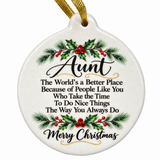Aunt Porcelain Ornament Favorite Fun Sassy Love Friendship Sparkling Rhinestone