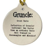 Gruncle Great Uncle Porcelain 2024 Christmas Ornament Gift Boxed