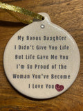 Bonus Daughter Love 2021 Christmas Ornament