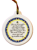 You Are My Sunshine Porcelain Rhinestone Ornament Make Me Happy Skies Are Grey - Laurie G Creations